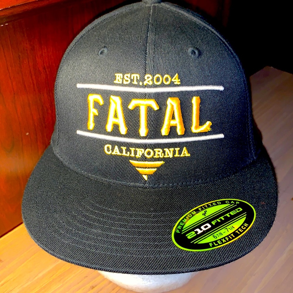 FATAL California 210 Fitted Premium Cap Flexfit “Live-Life-Hard” 6 7/8”-7 1/4”
